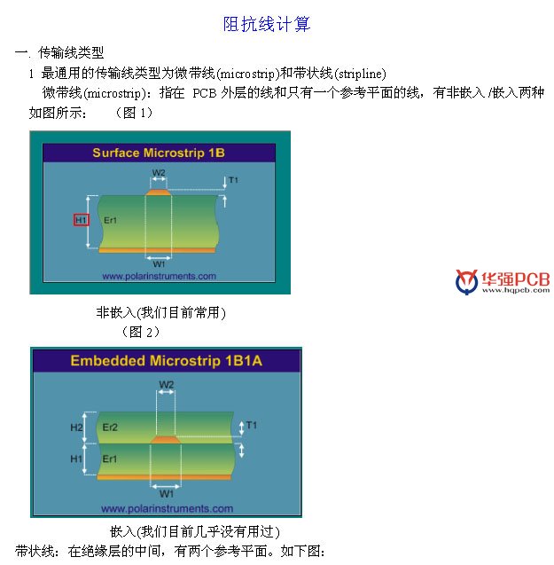 P​C​B​阻​抗​计​算